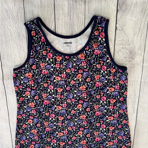 LANDS END Floral Women's Top - Multicolor/size L - Picture 3 of 7